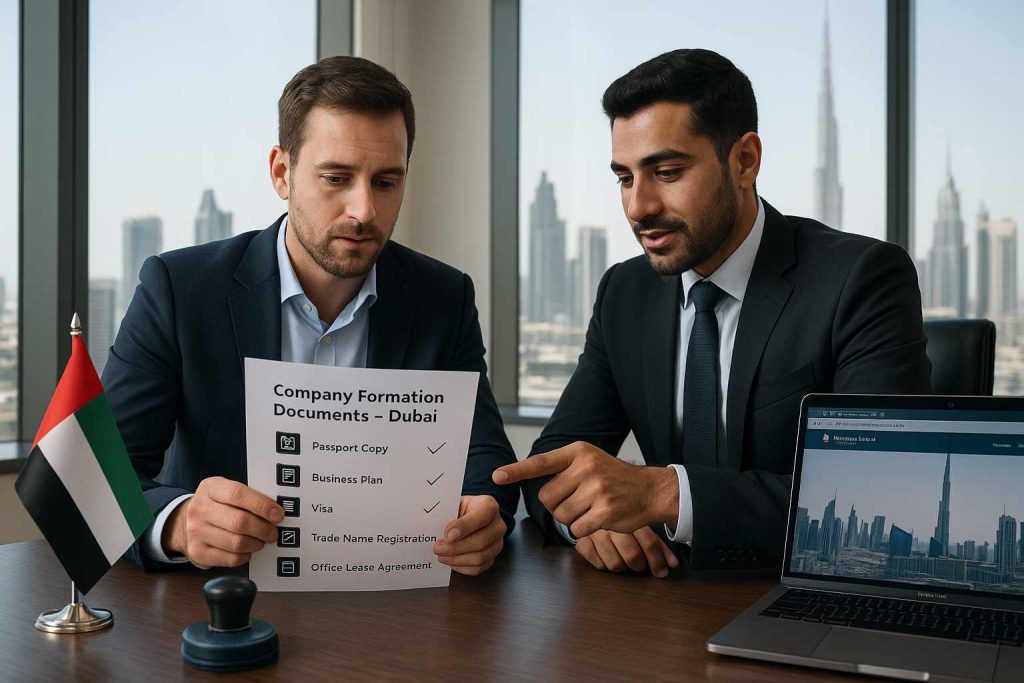 چک لیست مدارک اصلی ثبت شرکت در دبی