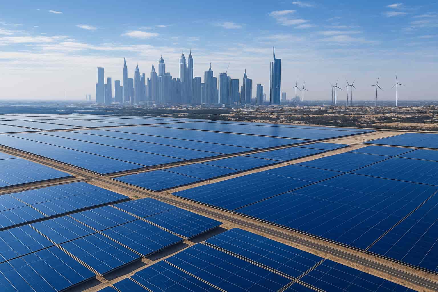 20250813_1327_نمایی از نیروگاه خورشیدی_remix_01k2hdn34kfvhr7a2jhwbz3142