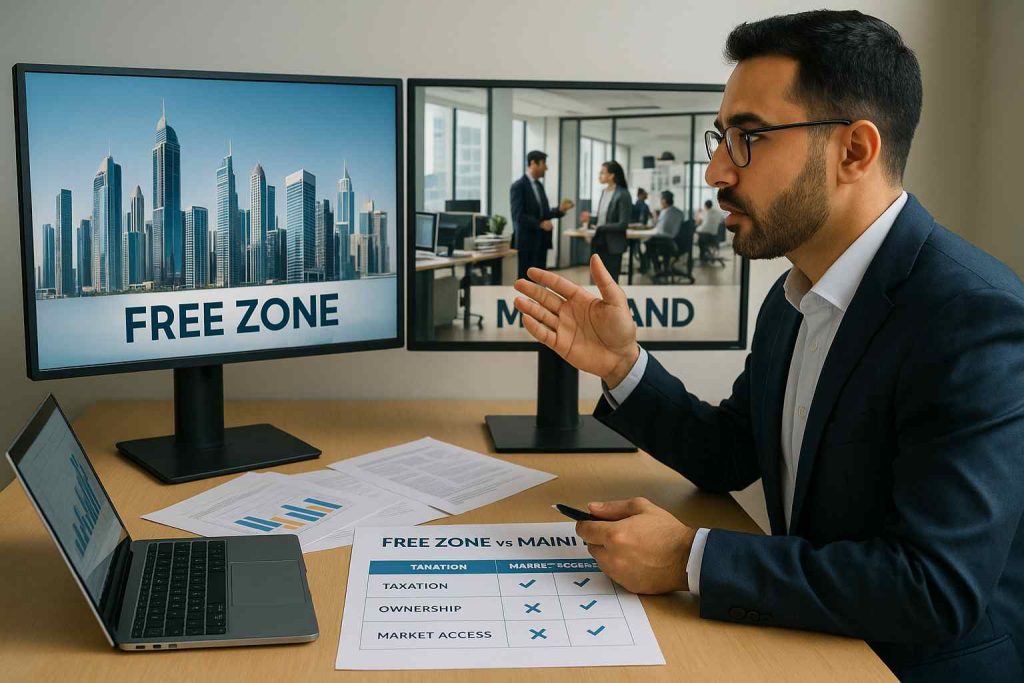 منطقه آزاد (Free Zone) همیشه بهترین گزینه نیست! (تحلیل هوشمندانه Mainland در مقابل Free Zone)