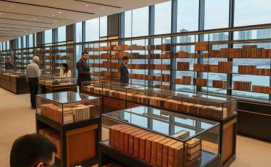 20250731_1333_کتابخانه مدرن شیشه_ای_remix_01k1fywv5rfbnsjx3170d2kyhq