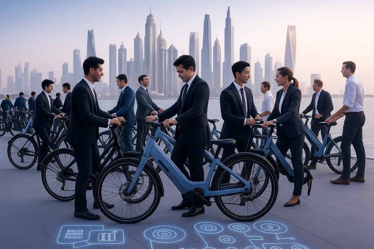 Electric bicycle rental service