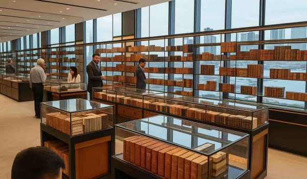 20250731_1333_کتابخانه مدرن شیشه_ای_remix_01k1fywv5rfbnsjx3170d2kyhq