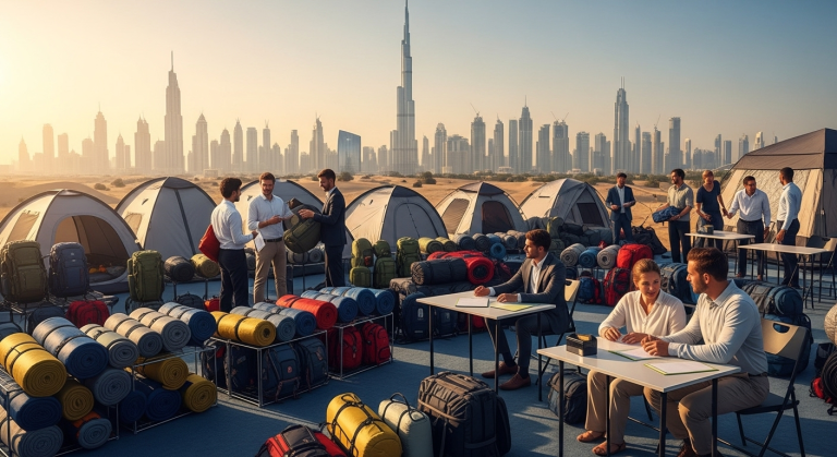 Camping equipment rental service