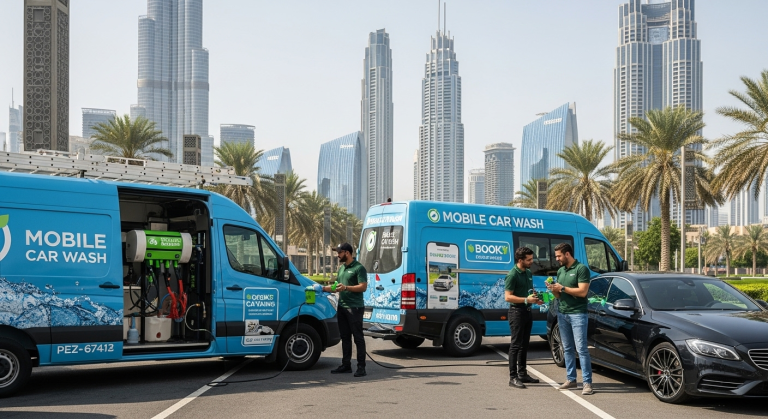 خدمة غسيل وتلميع السيارات المتنقلة خدمة غسيل وتلميع السيارات المتنقلة