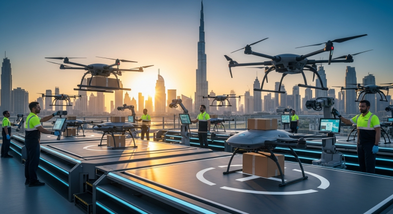 Drone delivery service for small packages