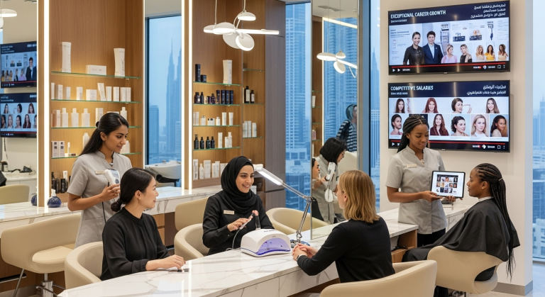مزايا العمل كأخصائية تجميل في دبي