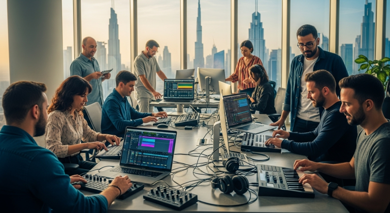 Online platform for music production courses