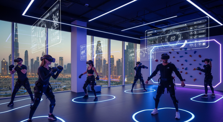 Virtual reality fitness classes